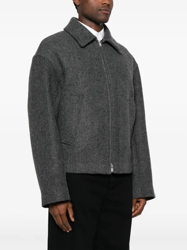 Jil Sander ジップアップ ボンバージャケット | グレー