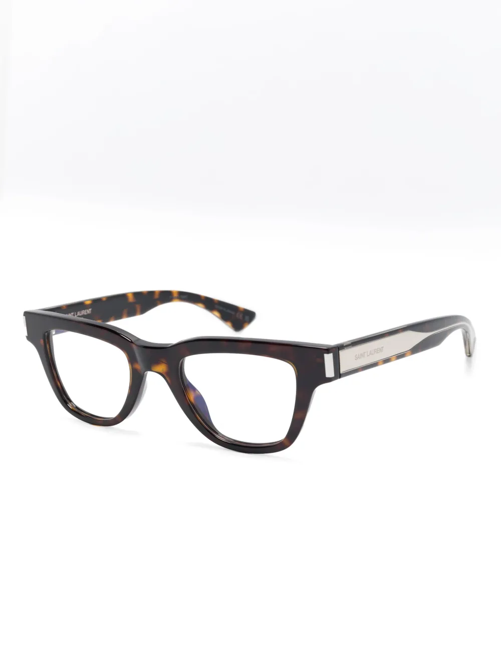 Saint Laurent Eyewear geometric-frame glasses | Men | Image 2