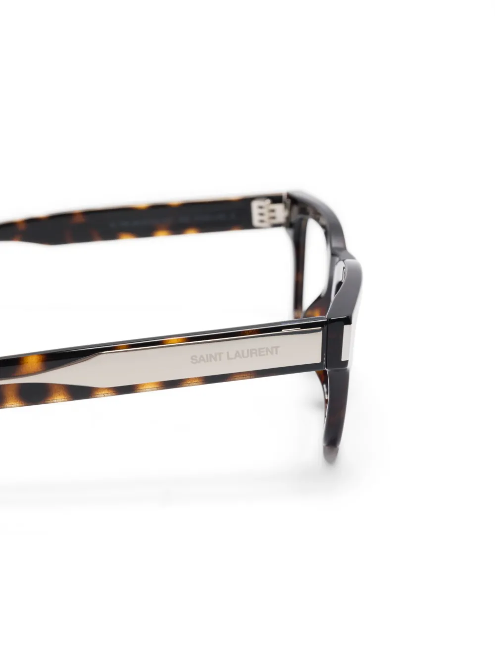 Saint Laurent Eyewear Bril met geometrisch montuur Bruin