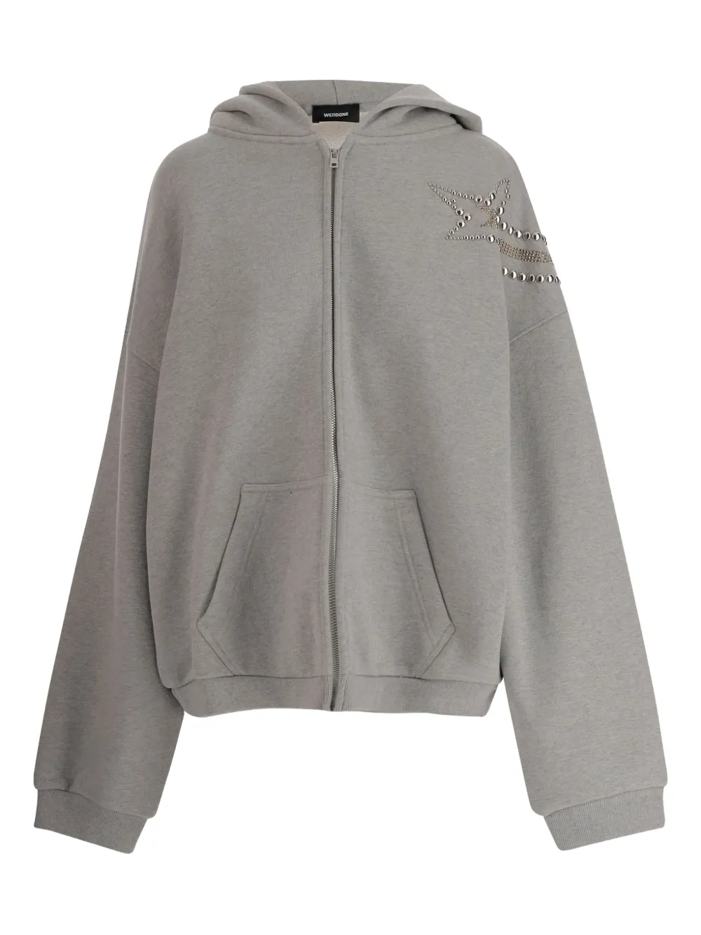 We11done zip-up hoodie | Grey | Image 1