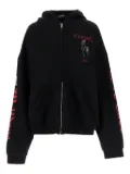 We11done graphic-print zip-up hoodie - Black