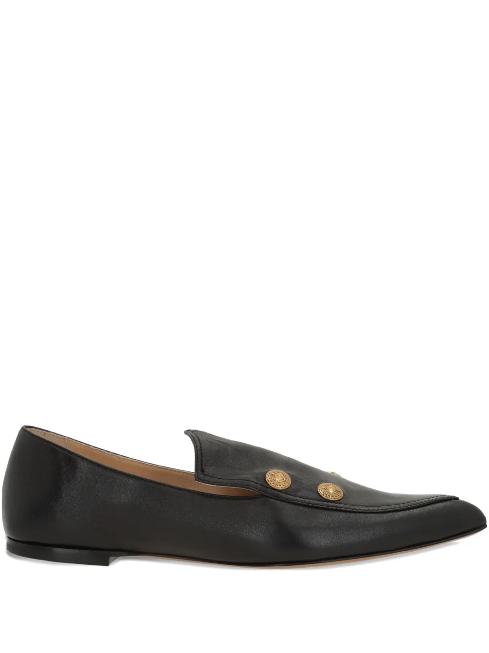 Chloé Agnes pointed-toe embellished loafers Zwart