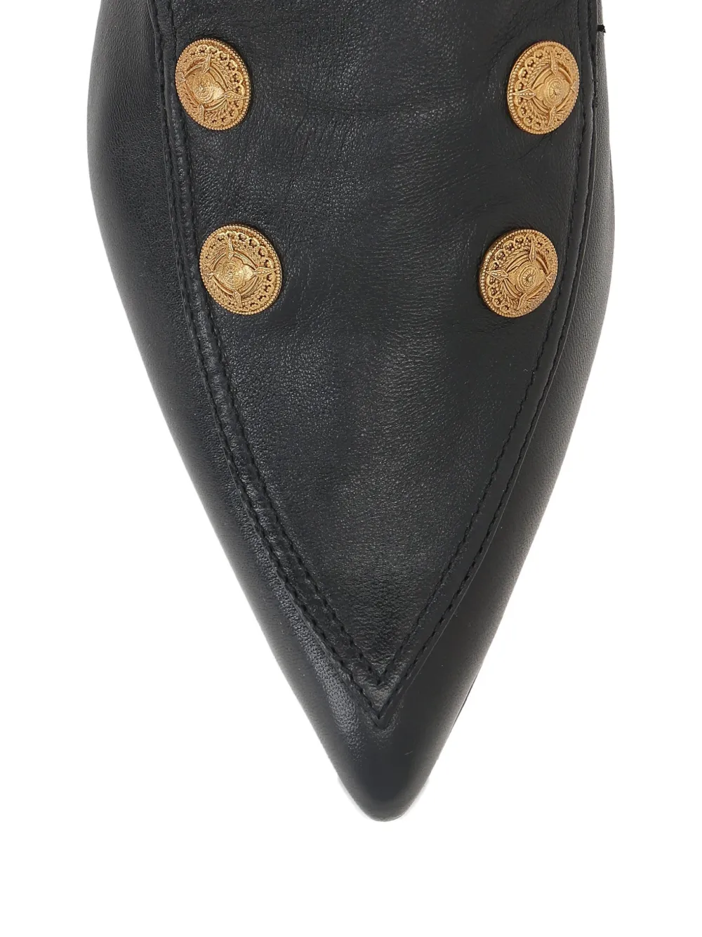 Chloé Agnes Pointed-toe Embellished Loafers In Black