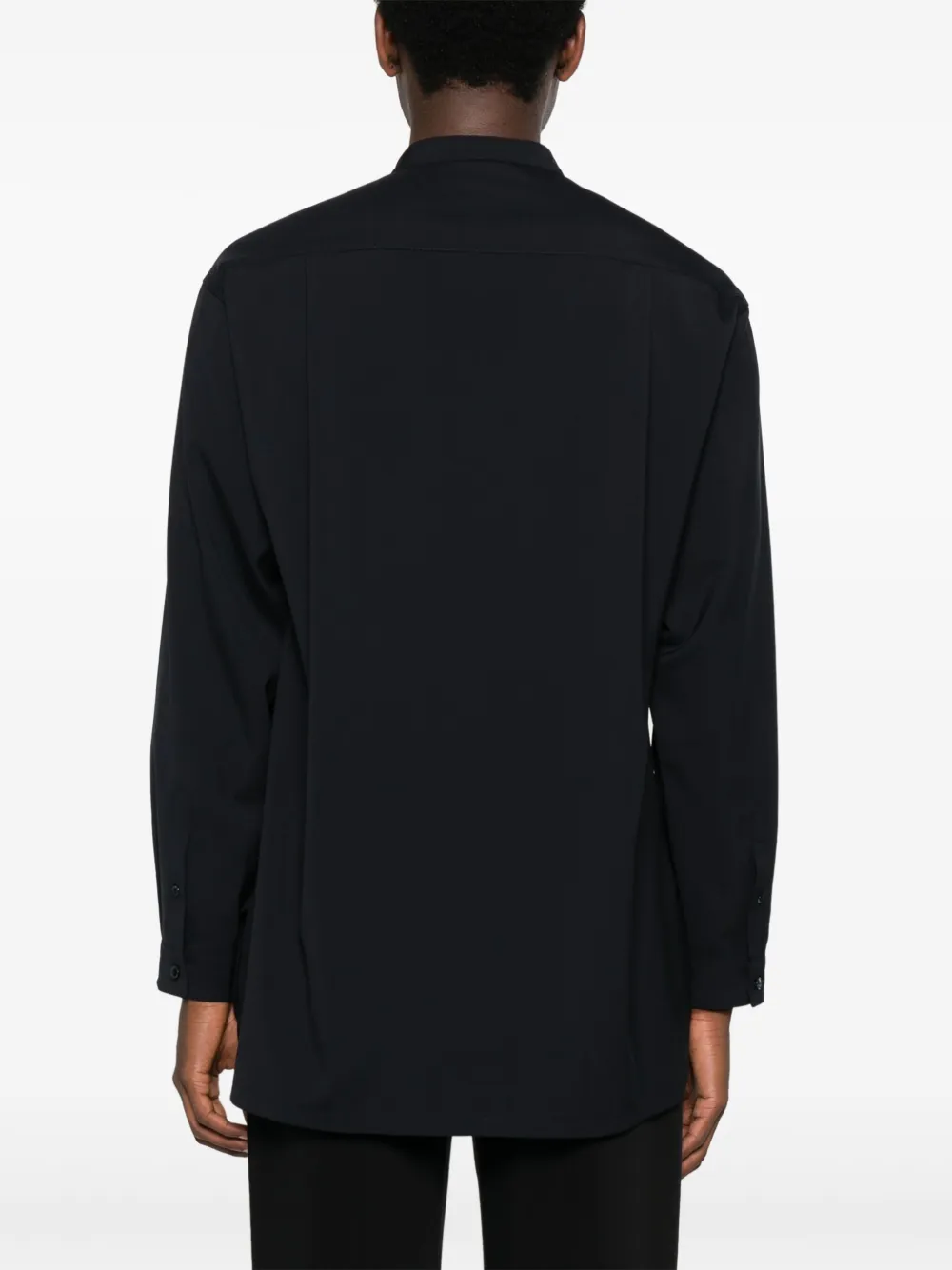 Giorgio Armani Wollen overhemd Blauw