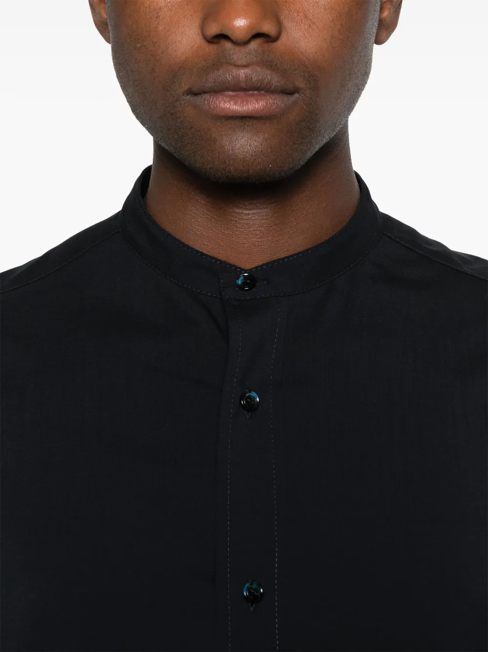 Giorgio Armani Wollen overhemd Blauw