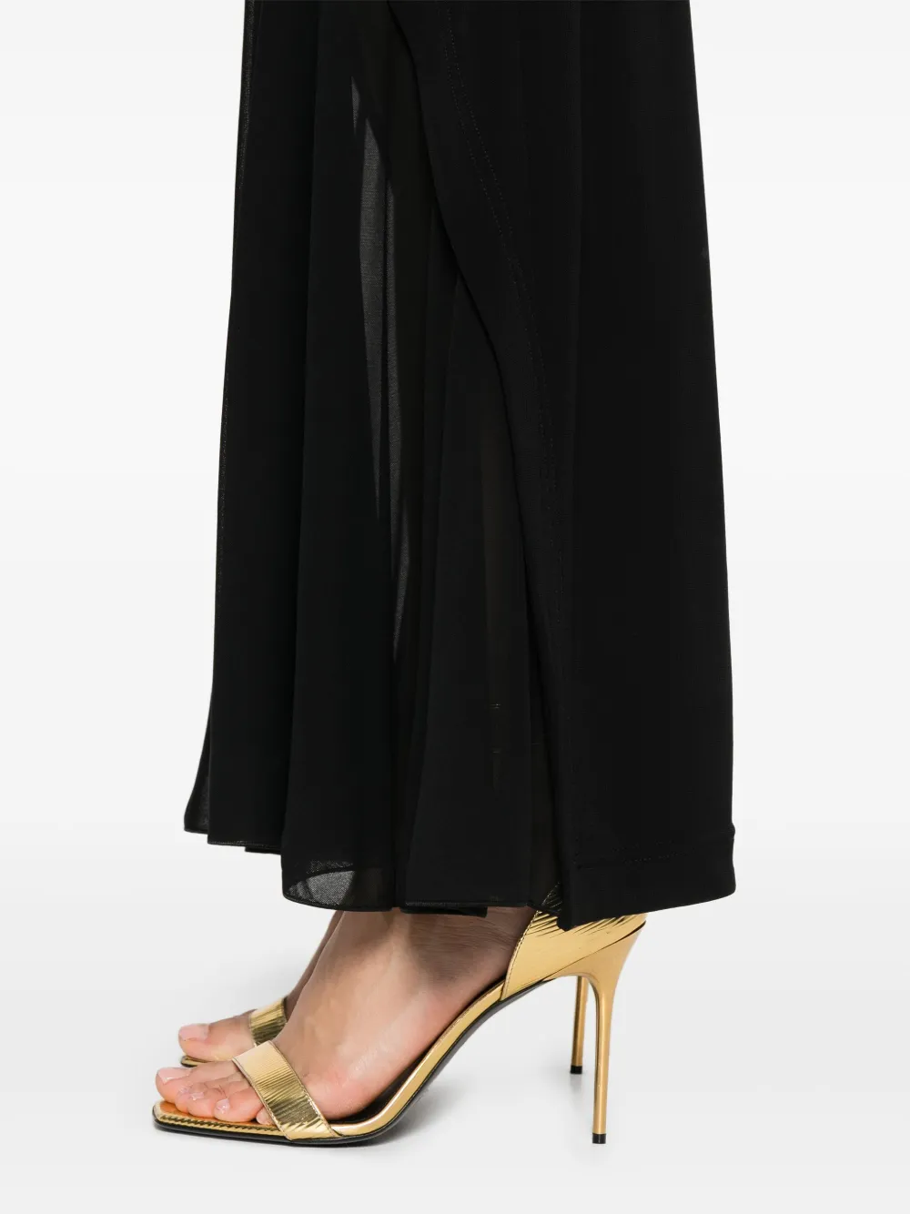 Giorgio Armani Jersey midi-jurk Zwart