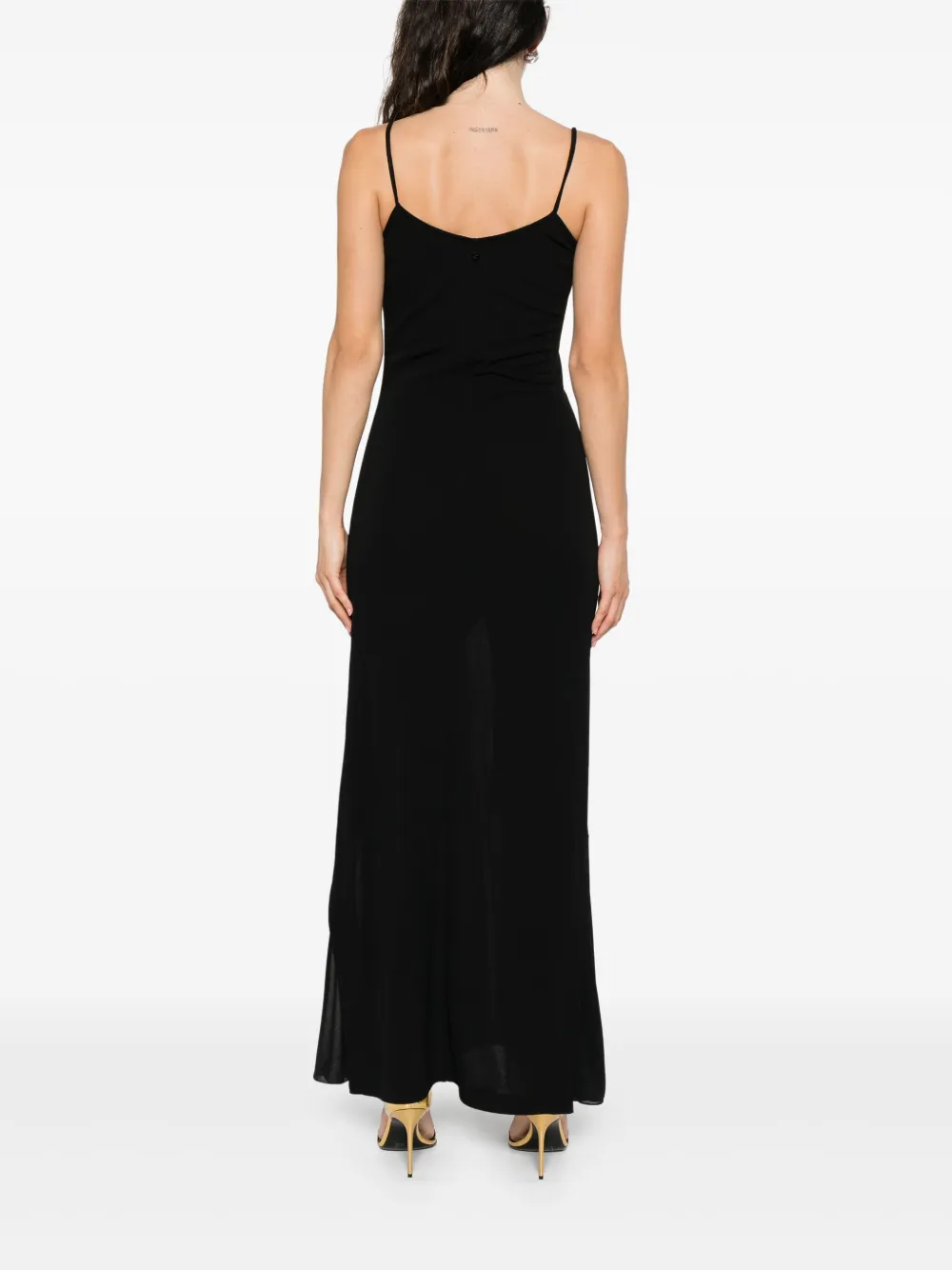 Giorgio Armani Jersey midi-jurk Zwart