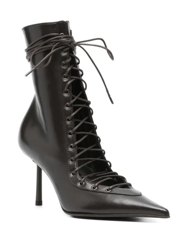 Le Silla Ankle Boot Colette Com Salto 80mm | Marrom | FARFETCH BR