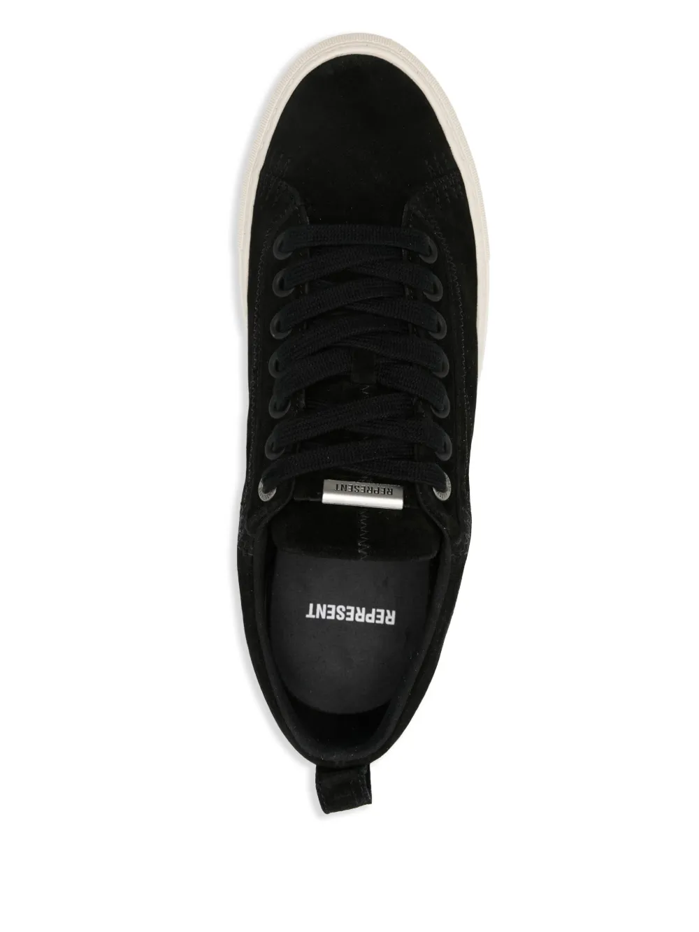 Represent suede lace-up sneakers Black