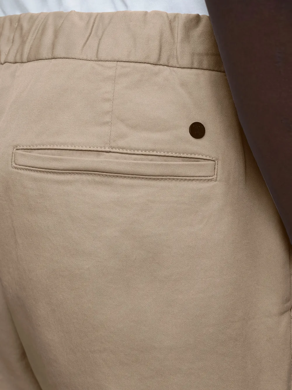 Closed Geplooide broek met trekkoord Beige