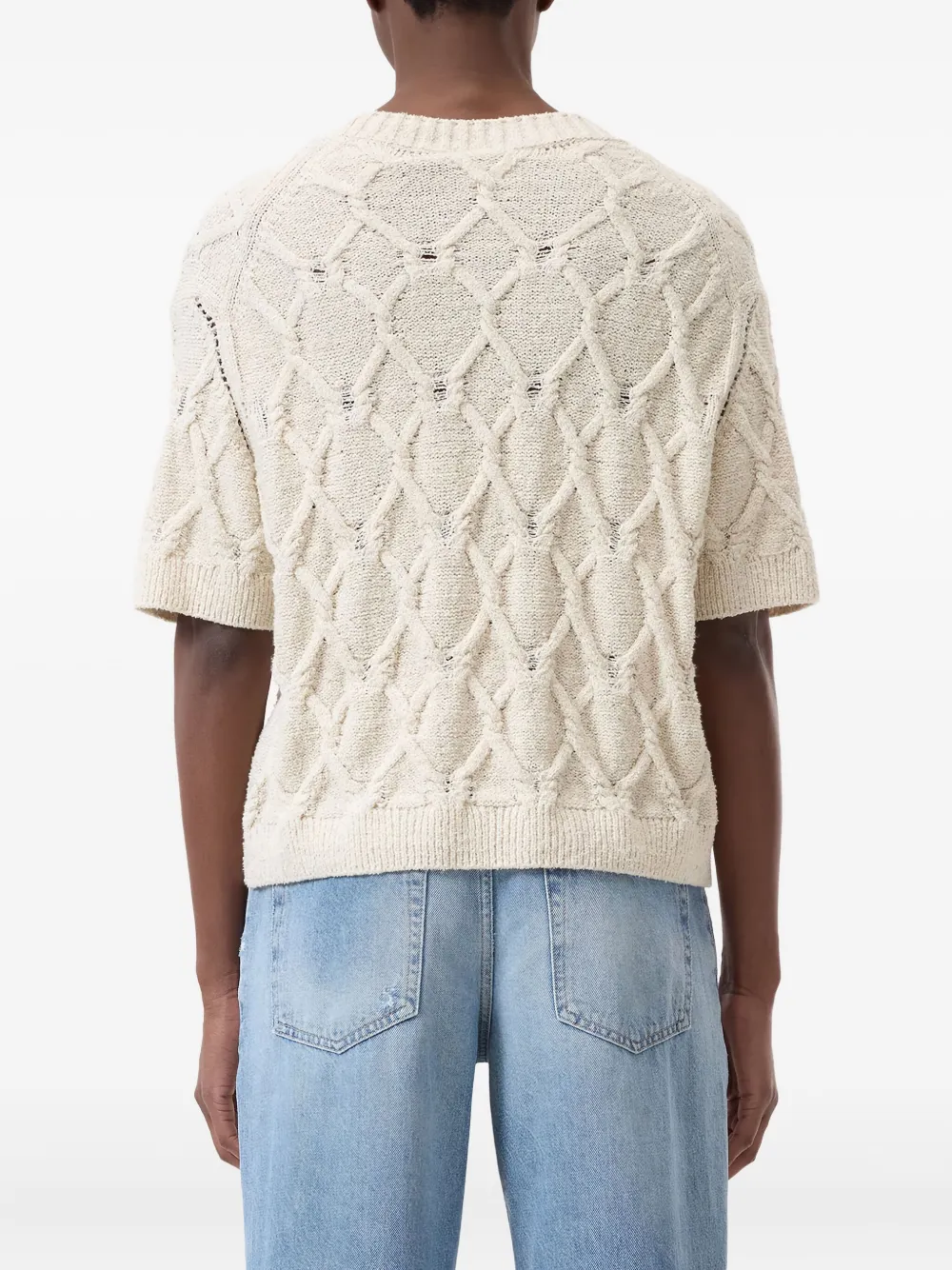 Closed Kabelgebreide top Beige