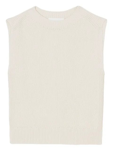 Closed top sin mangas con cuello redondo