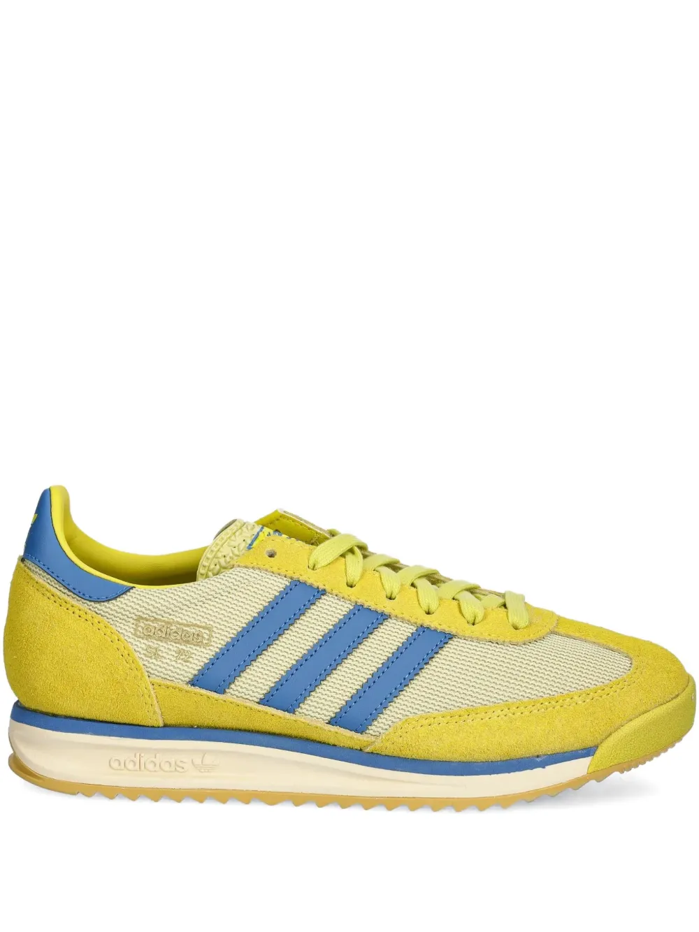 adidas SL 72 three-stripe suede sneakers Yellow