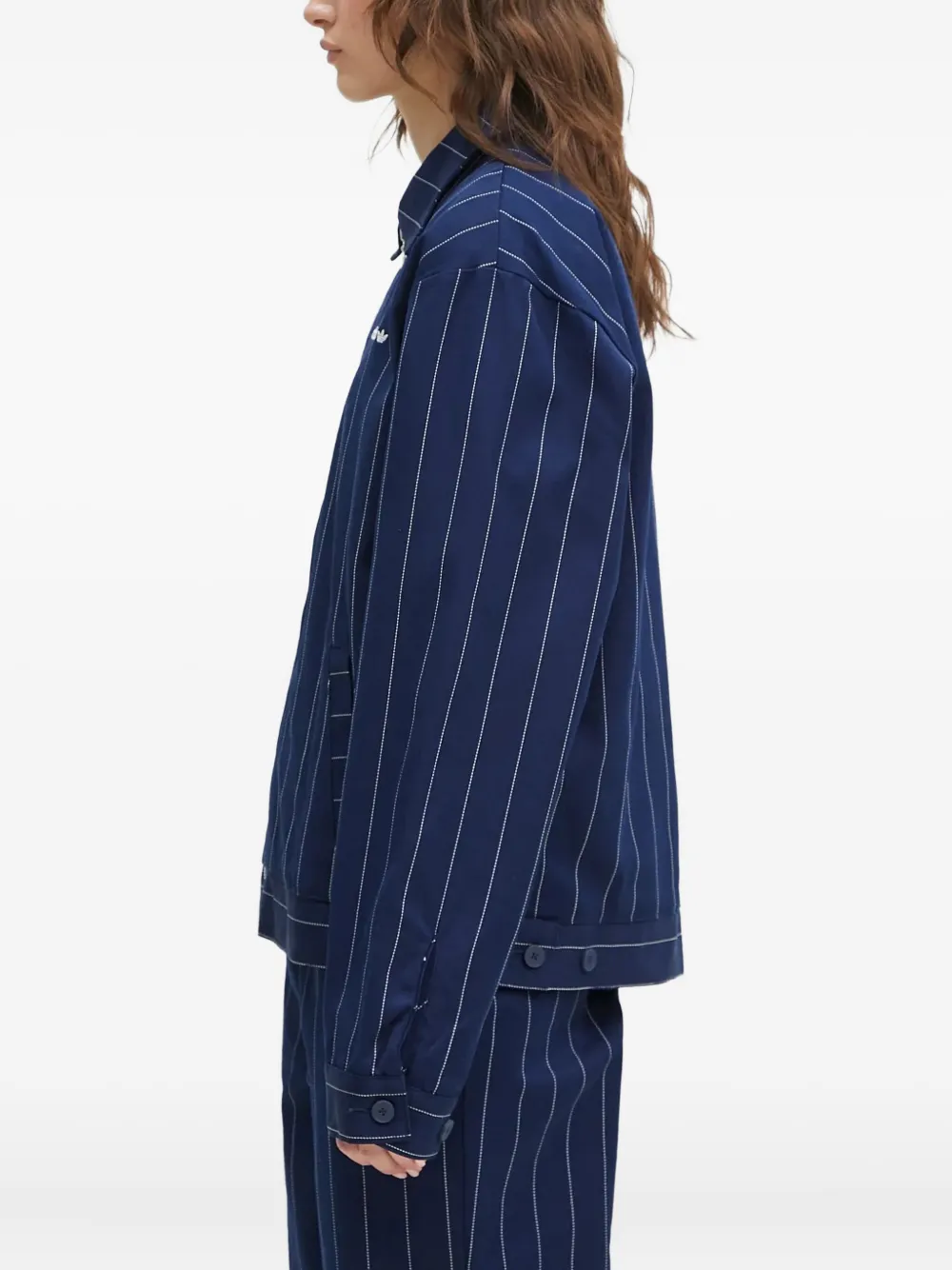 adidas pinstripe zip-up jacket | Varsity Jackets | Image 2