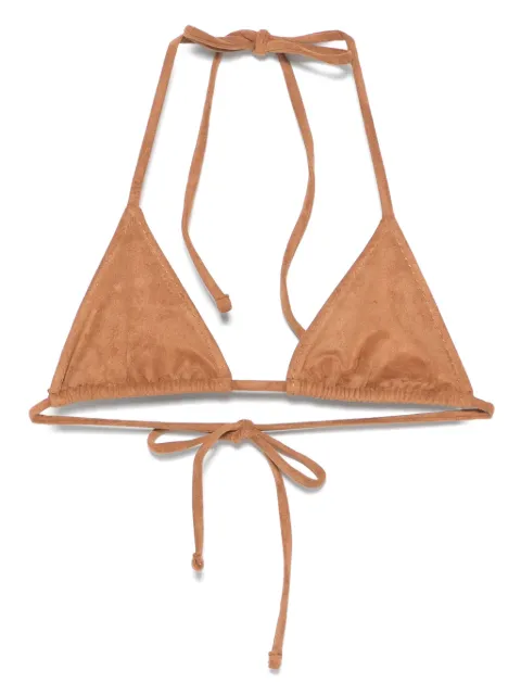 Frankies Bikinis x Bella Hadid suede triangle bikini top