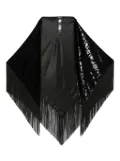 Giorgio Armani fringe-detail shawl - Black