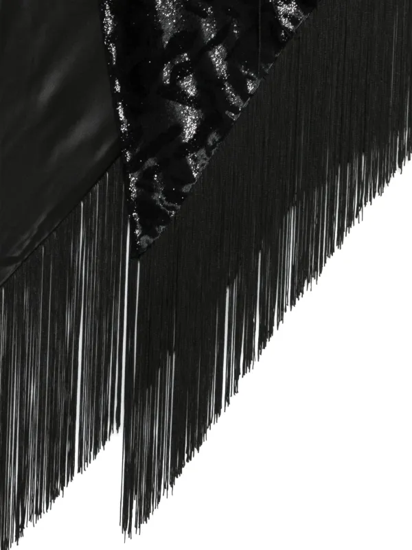 美品ジョルジオ アルマーニ フリンジショール☆ Giorgio Armani フリンジ ショール | ブラック | FARFETCH JP