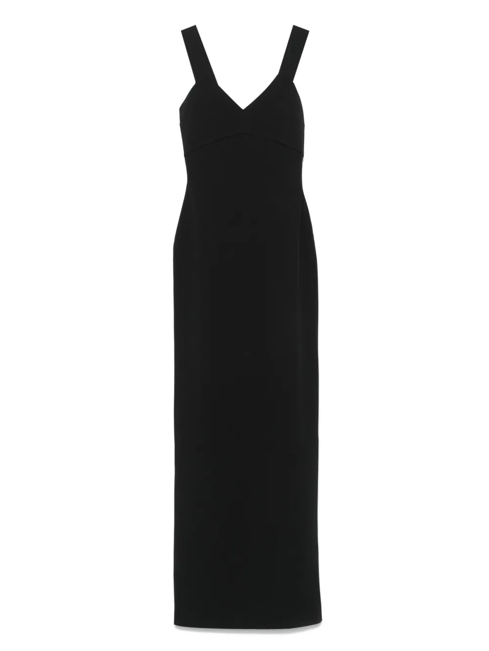 Solace London vestido con cuello en V | negro | Image 1