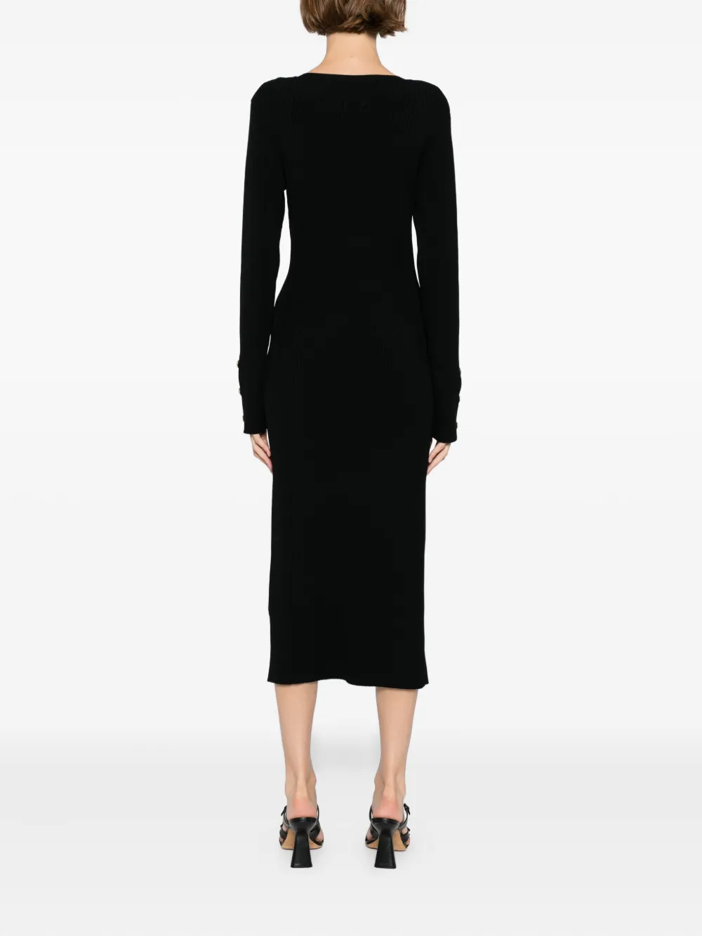 Karl Lagerfeld Ribgebreide maxi-jurk Zwart