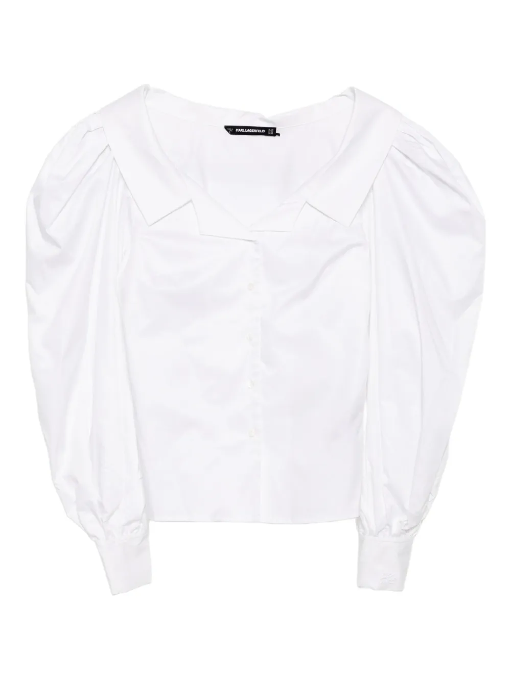 Karl Lagerfeld Off-shoulder popeline blouse Wit