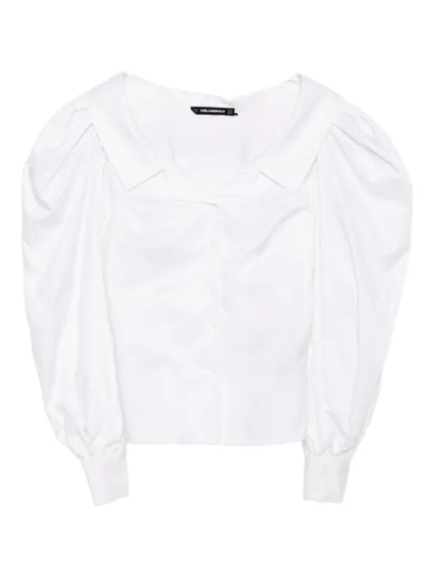 Karl Lagerfeld off-shoulder poplin shirt