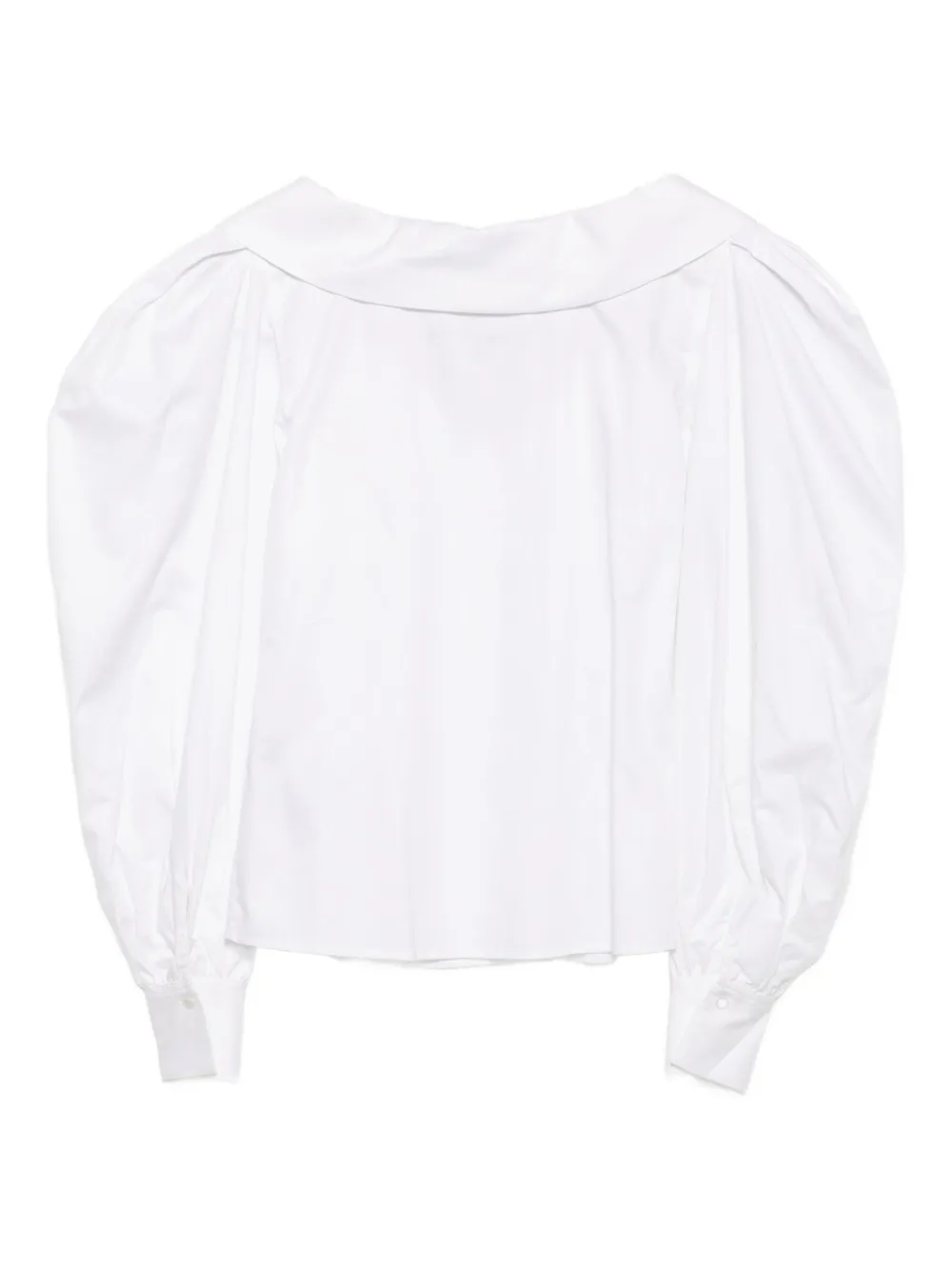 Karl Lagerfeld Off-shoulder popeline blouse Wit