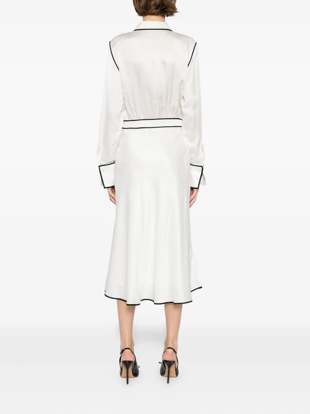 Karl Lagerfeld Jurk met contrasterende afwerking Wit
