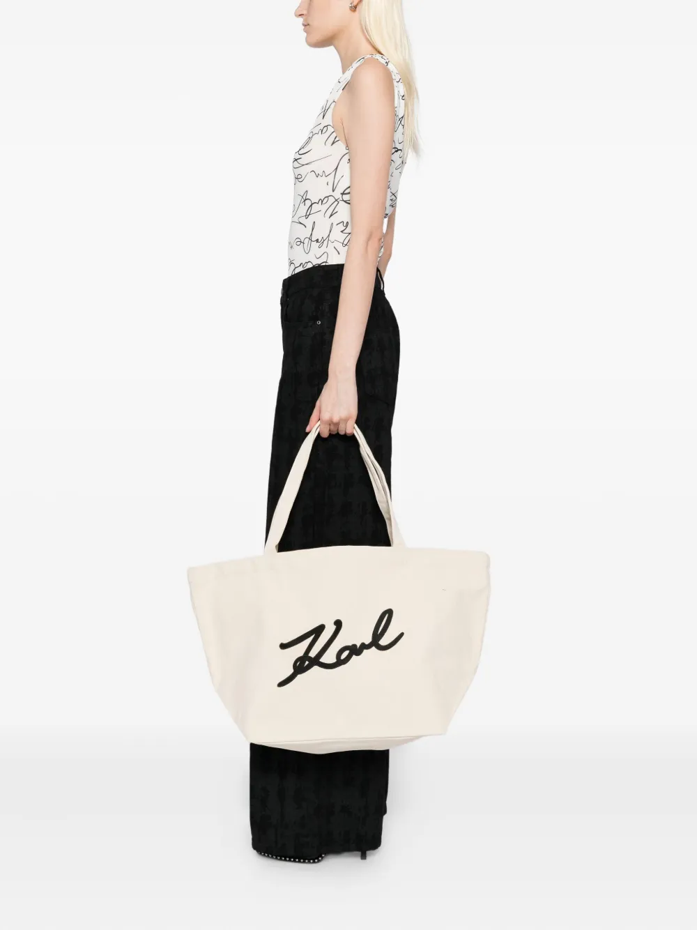 Karl Lagerfeld Ksignature shopper Beige