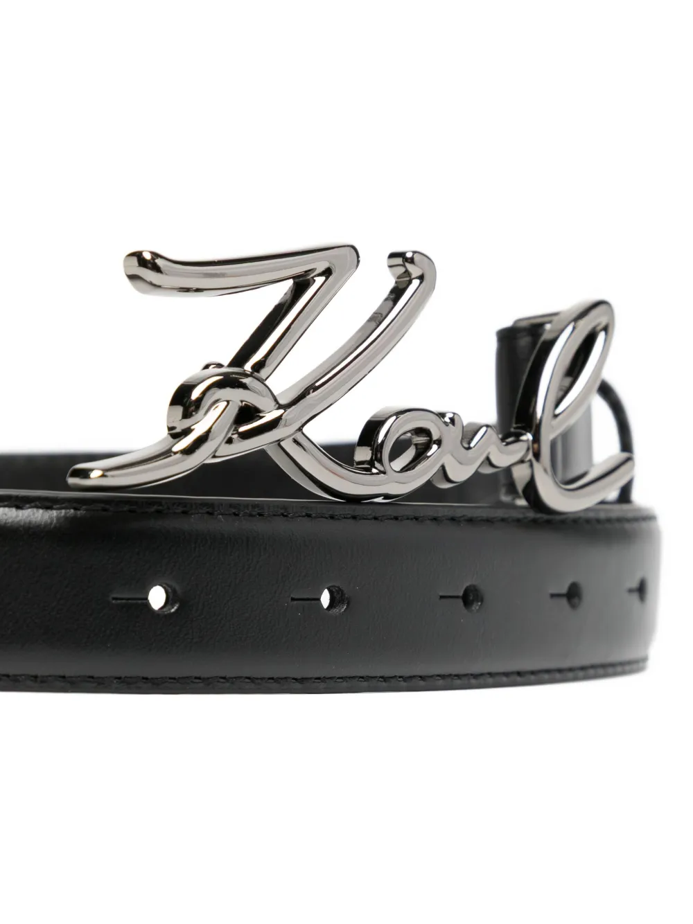 Karl Lagerfeld Signature riem Zwart