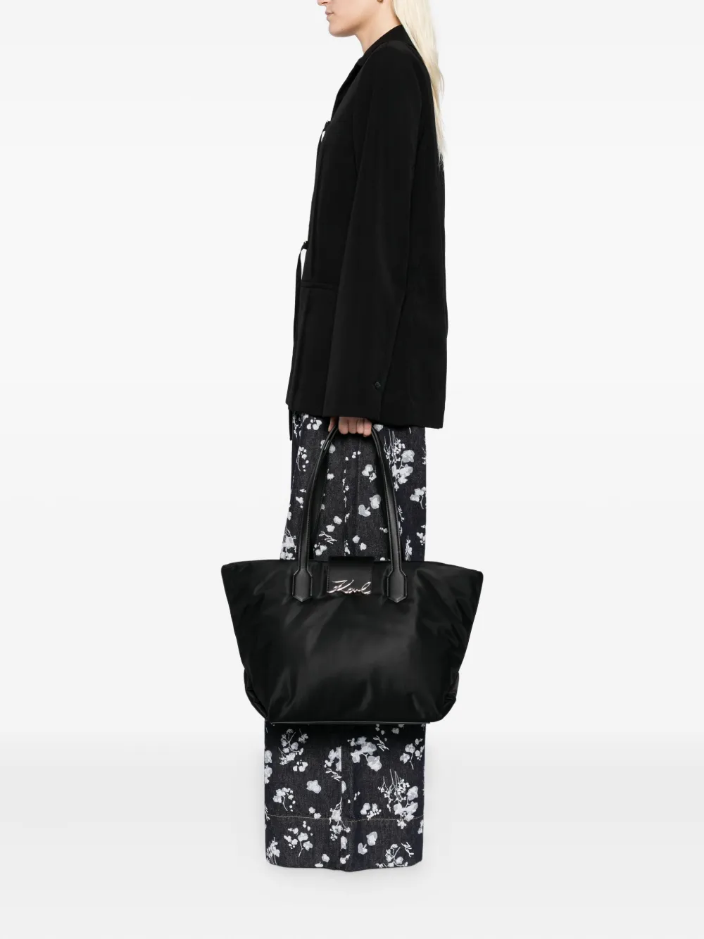 Karl Lagerfeld Ksignature shopper Zwart
