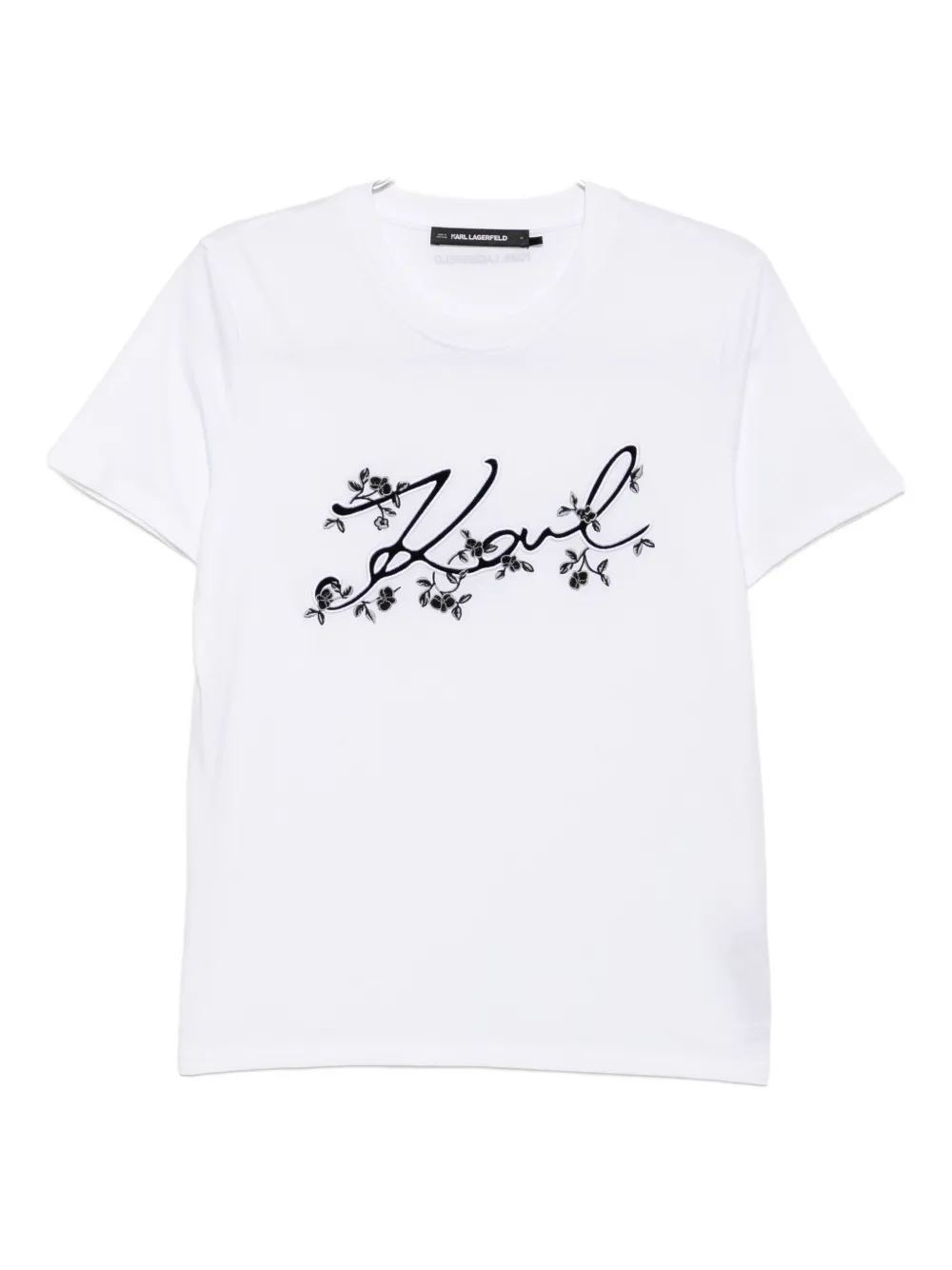 Karl Lagerfeld T-shirt met geborduurd logo Wit