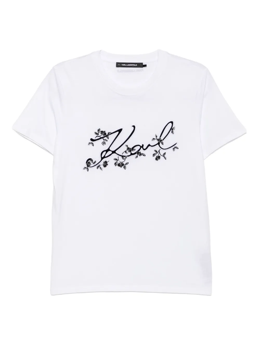 Karl Lagerfeld T-shirt met geborduurd logo Wit