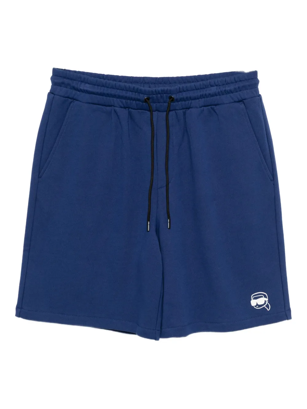 Karl Lagerfeld logo-embroidered shorts - Blu