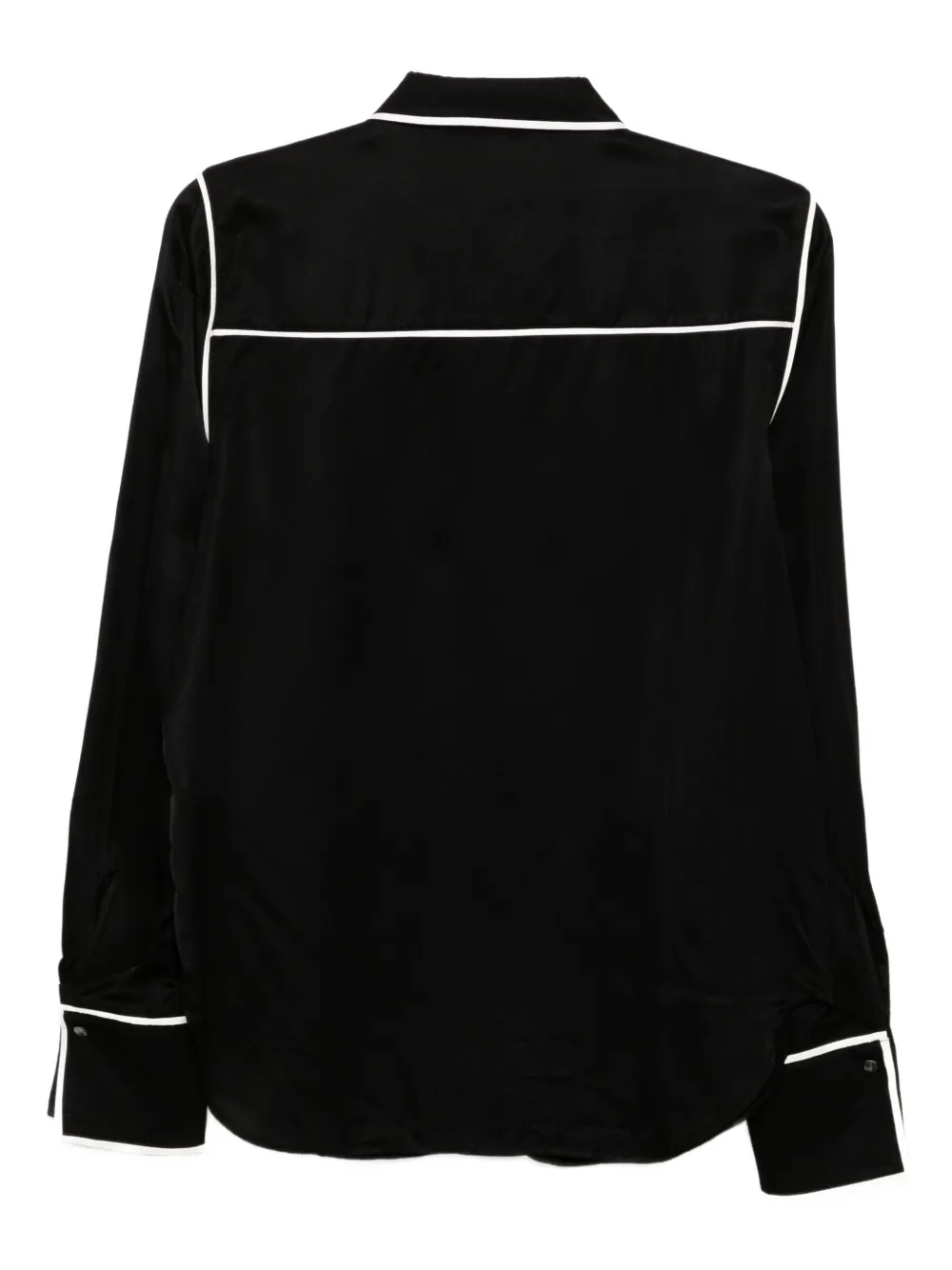 Karl Lagerfeld contrast piping blouse Zwart