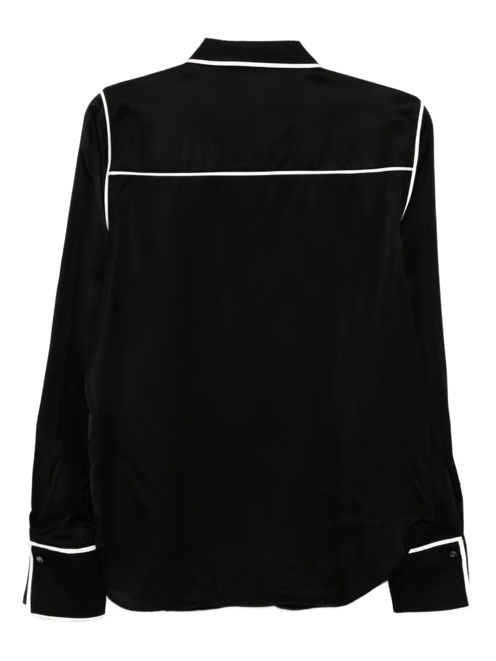 Karl Lagerfeld Blouse met contrasterende afwerking - Zwart