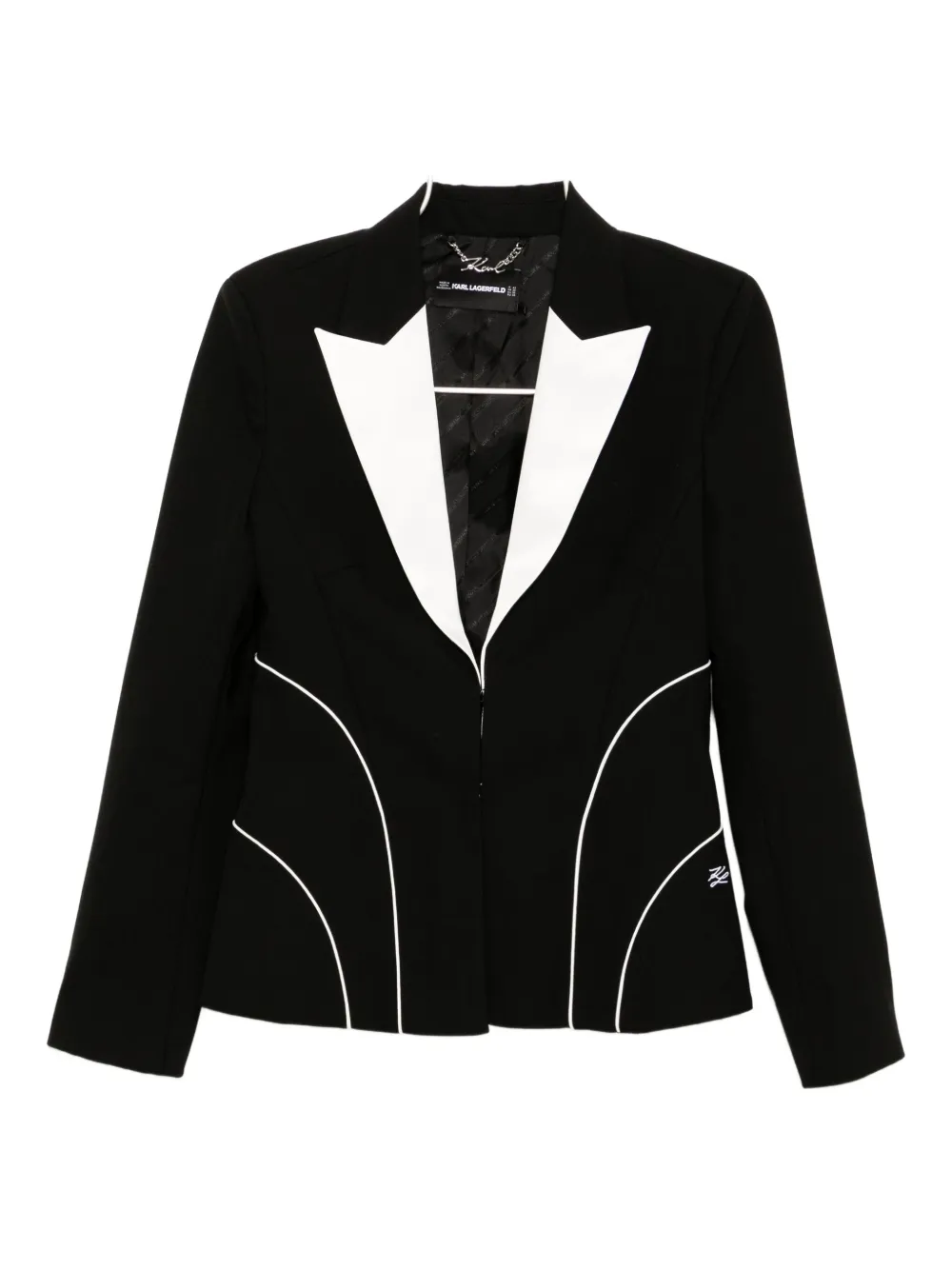 Karl Lagerfeld Blazer met afwerking Wit