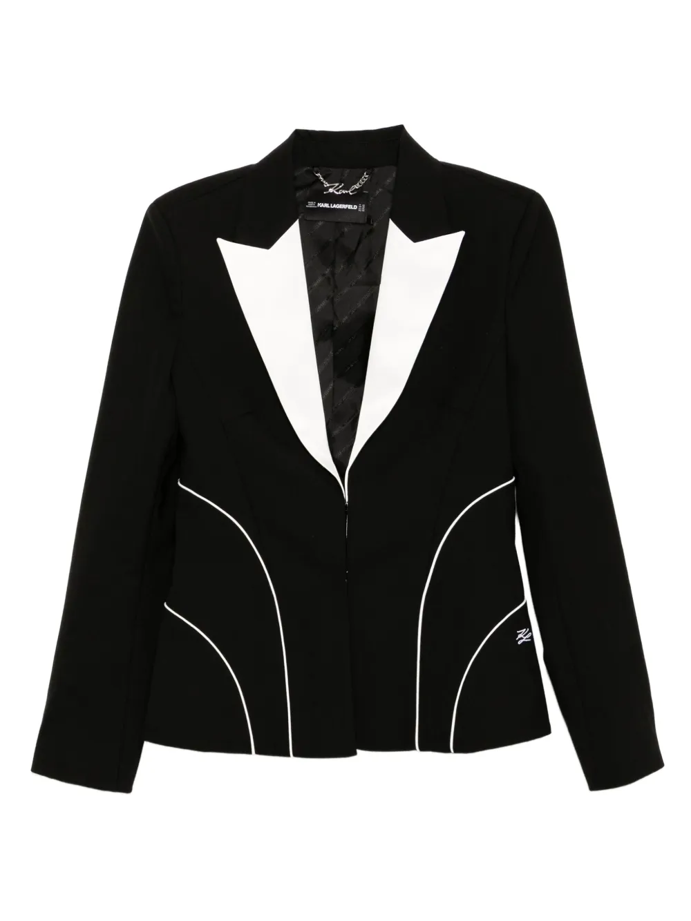 Karl Lagerfeld Blazer met afwerking Wit