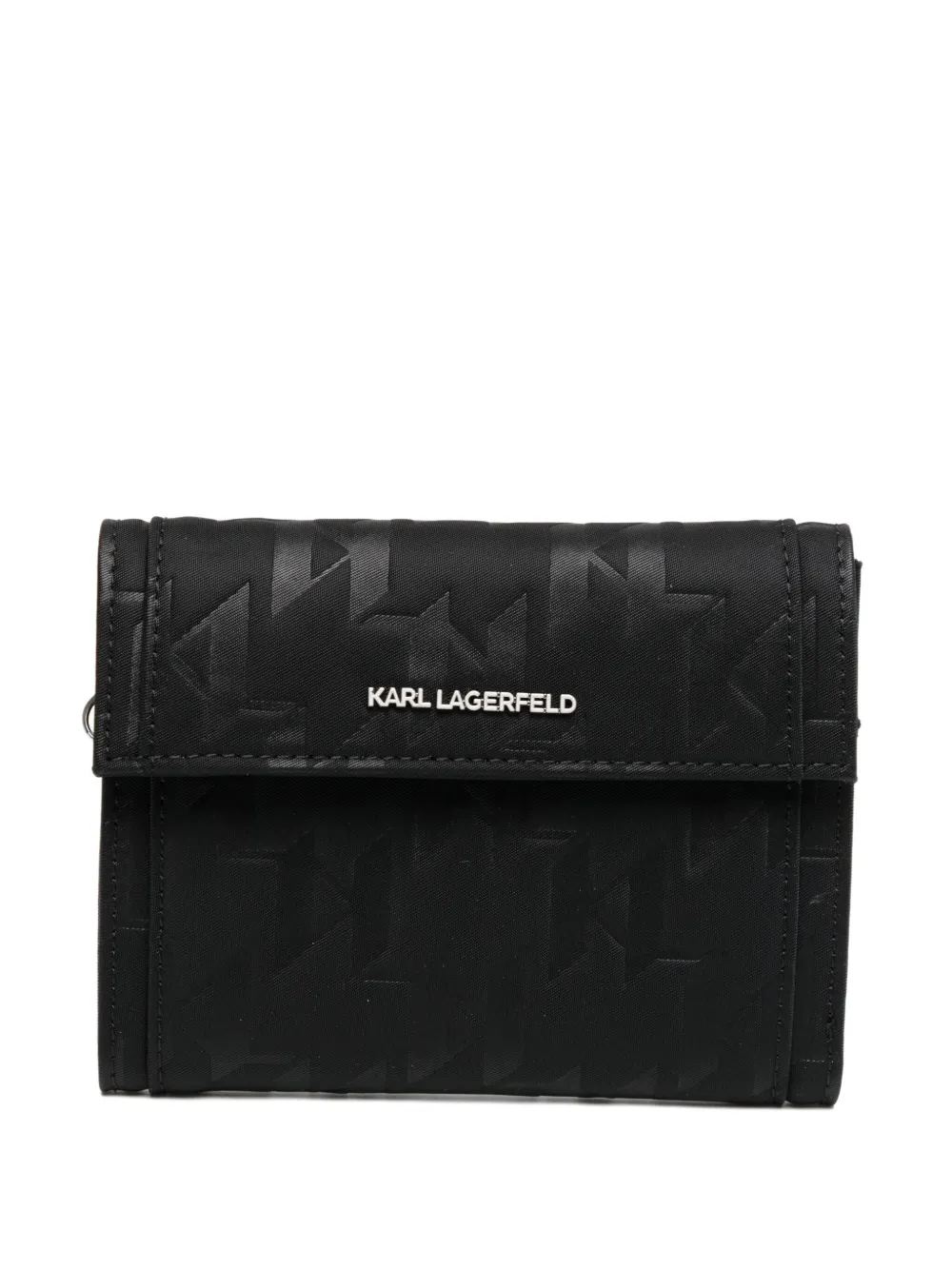 Karl Lagerfeld Portemonnee met monogram Zwart
