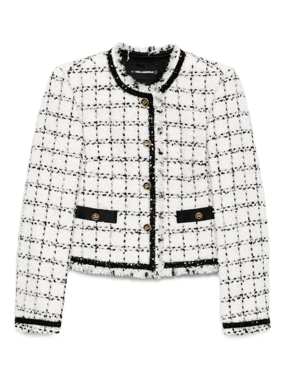 Karl Lagerfeld boucle blazer Wit