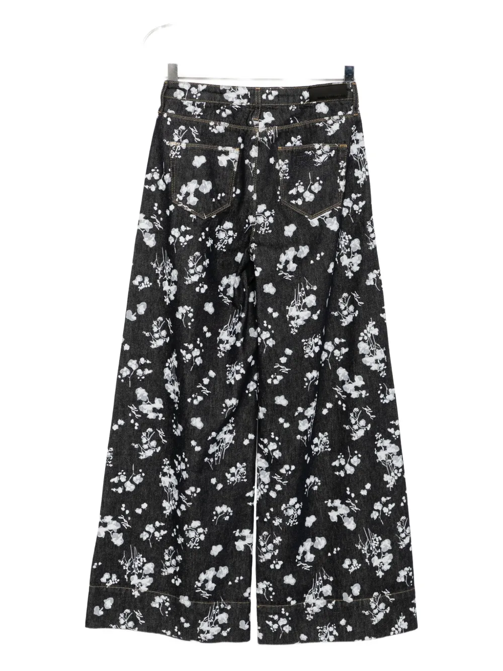 Karl Lagerfeld Denim jeans met orchidee-print Blauw