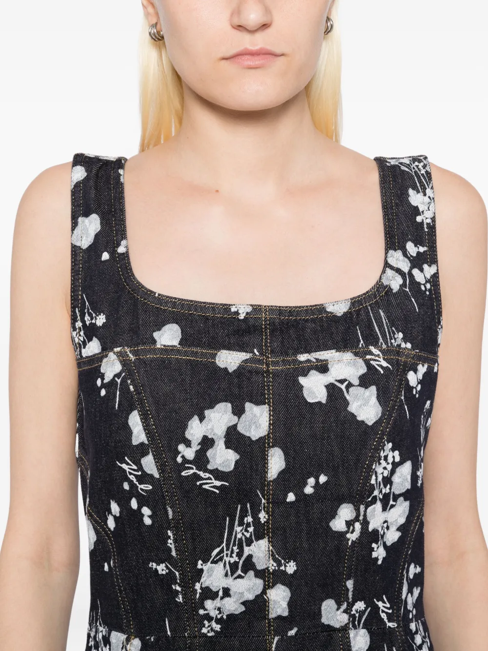 Karl Lagerfeld Jurk met print Blauw