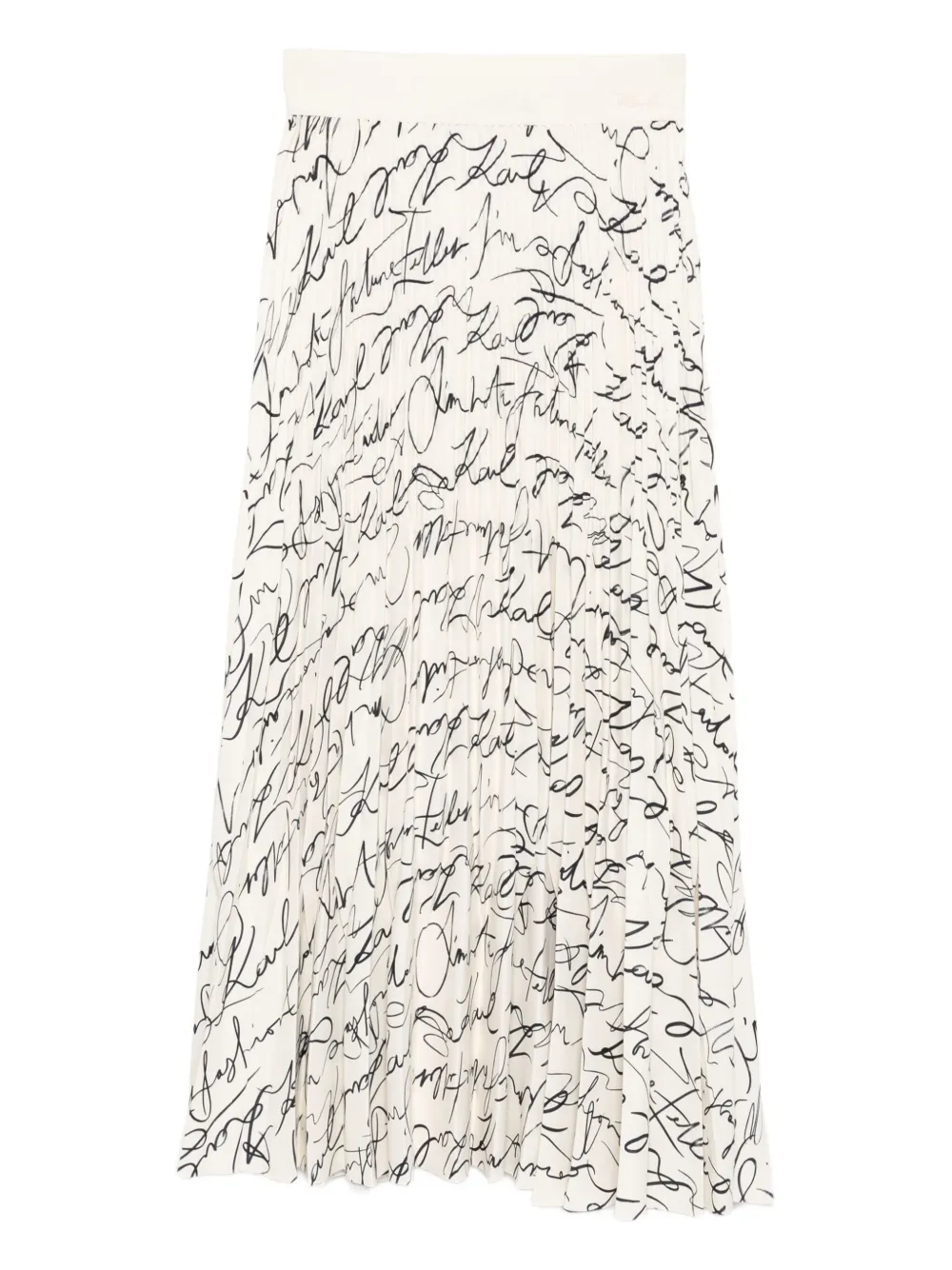 Karl Lagerfeld commercial pleated skirt Wit