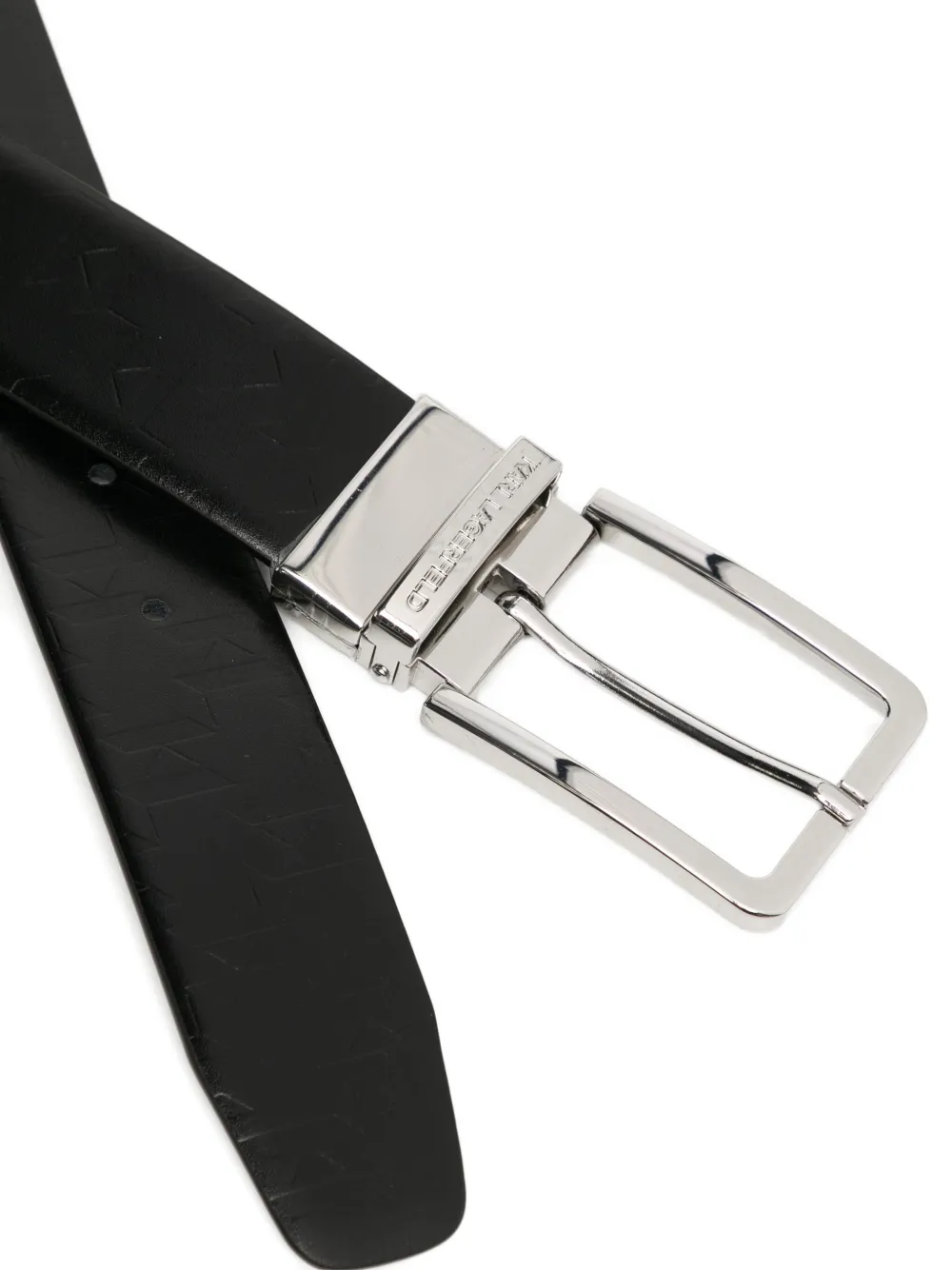 Karl Lagerfeld Omkeerbare riem met monogram Zwart