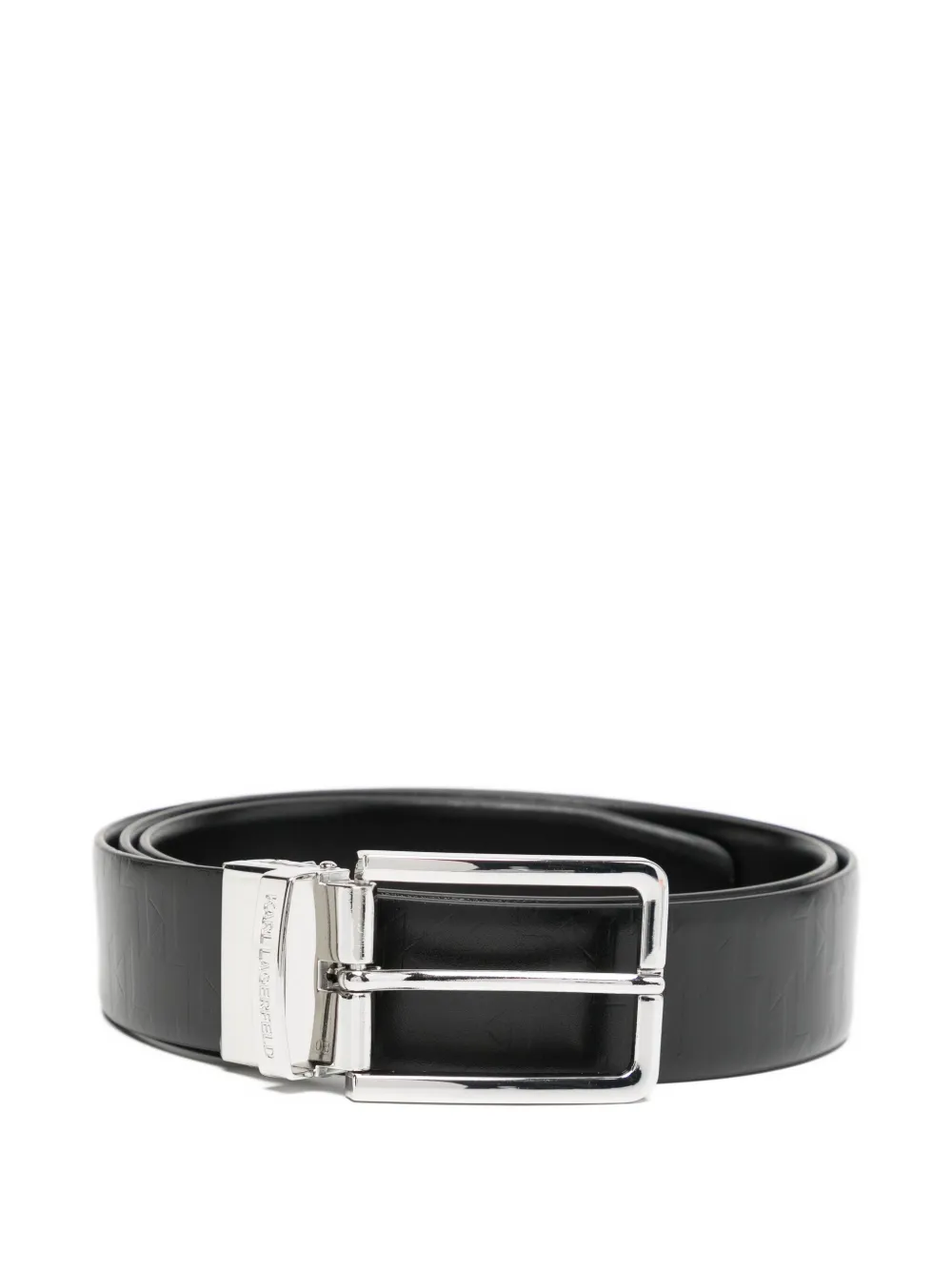 Karl Lagerfeld Omkeerbare riem met monogram Zwart