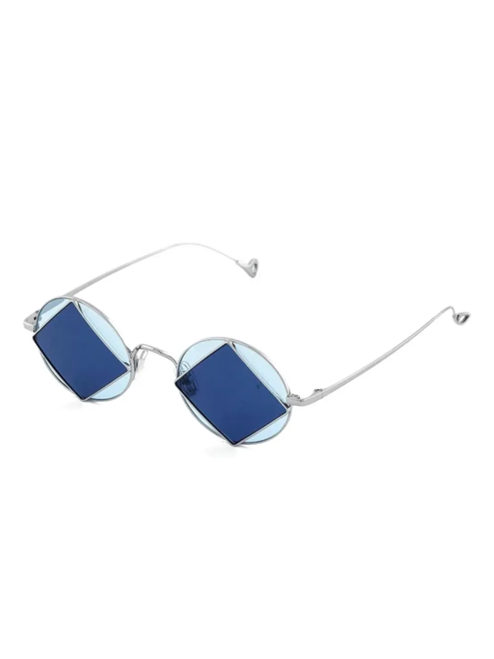 Eyepetizer diamond-detail square-frame sunglasses Zilver