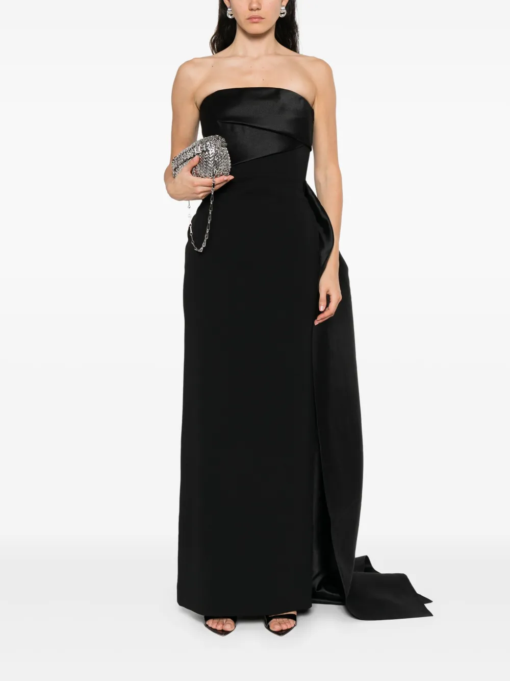 Solace London asymmetric dress - Zwart