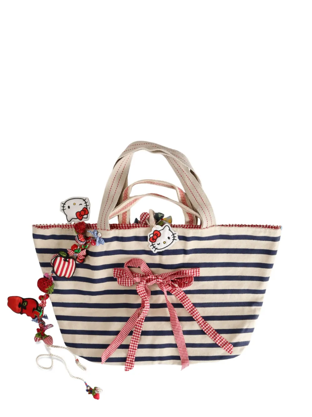 Pero x Hello Kitty striped tote bag | White | Image 1