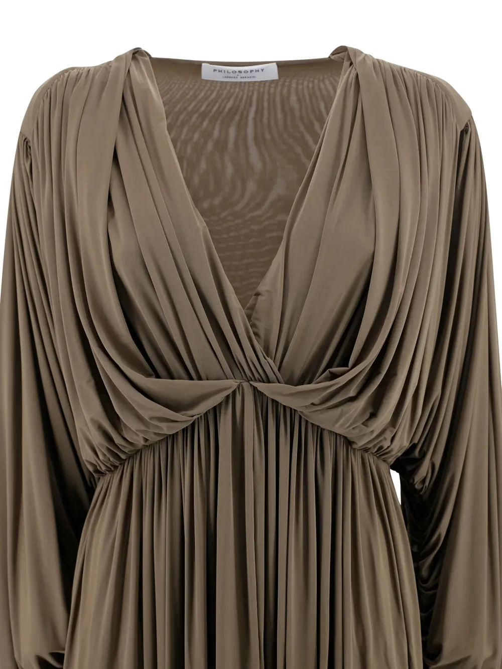 Philosophy Di Lorenzo Serafini Gedrapeerde maxi-jurk Bruin