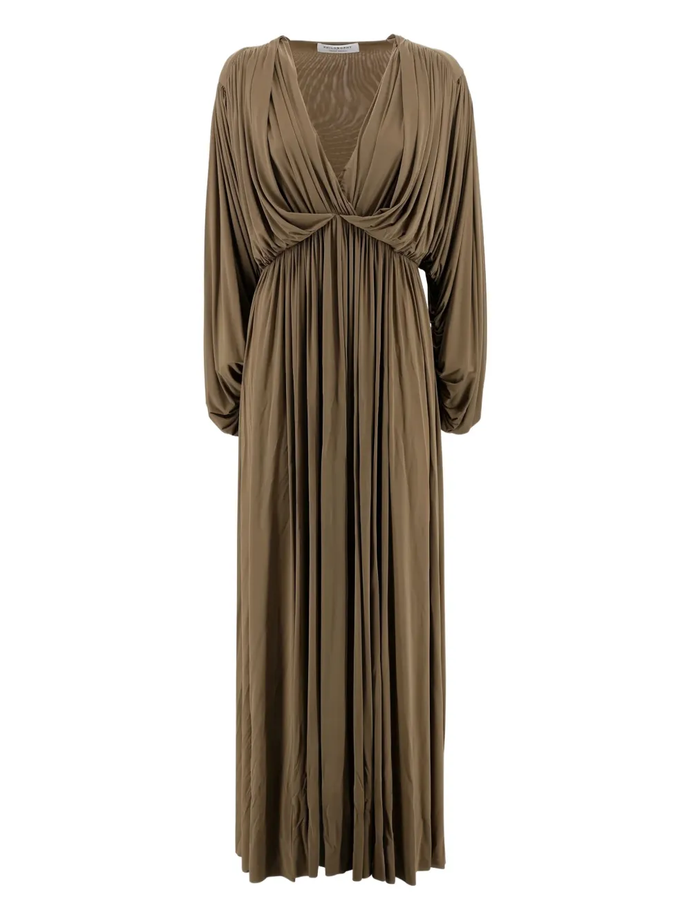Philosophy Di Lorenzo Serafini draped V-neck maxi dress | Brown | Image 1