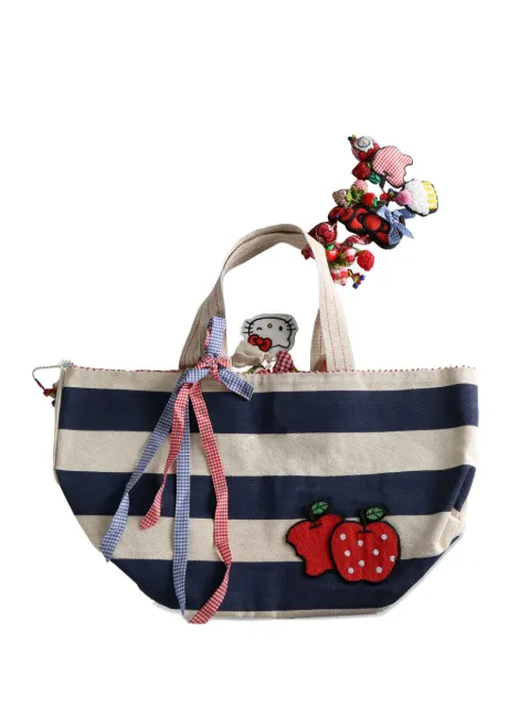 Pero x Hello Kitty striped tote bag